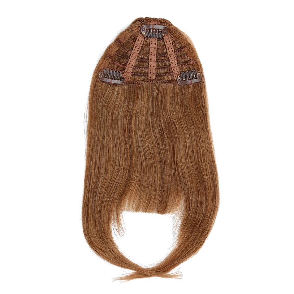 غرة شعر طبيعي تيك تاك لون بني فاتح