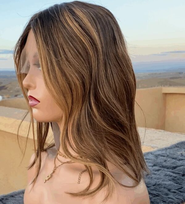 شعر طبيعي روسي  طول 12انش كثافة 200 دونتال 6*13 - insta