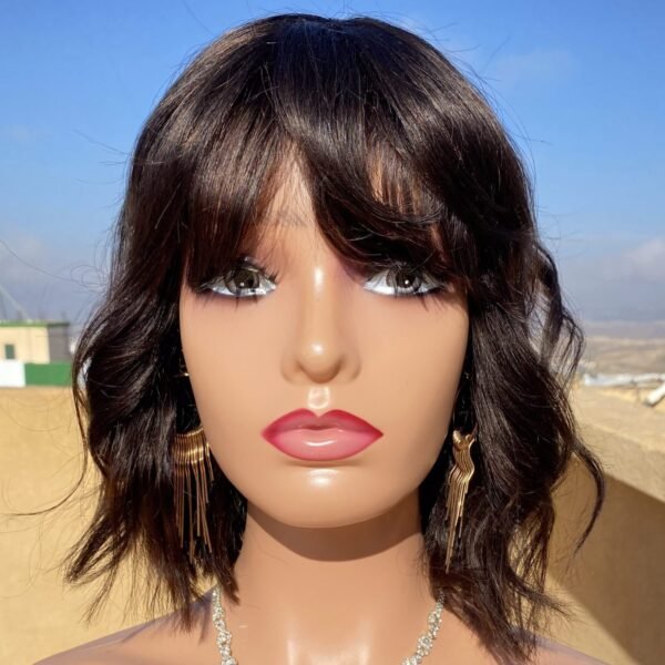 IMG_9713 شعر طبيعي هندي طول 12 انش كثافة 200 اللون شاتان