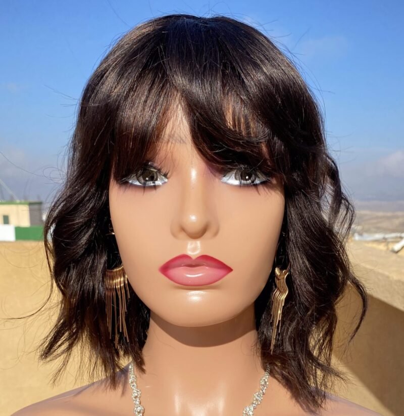 IMG_9713 شعر طبيعي هندي طول 12 انش كثافة 200 اللون شاتان