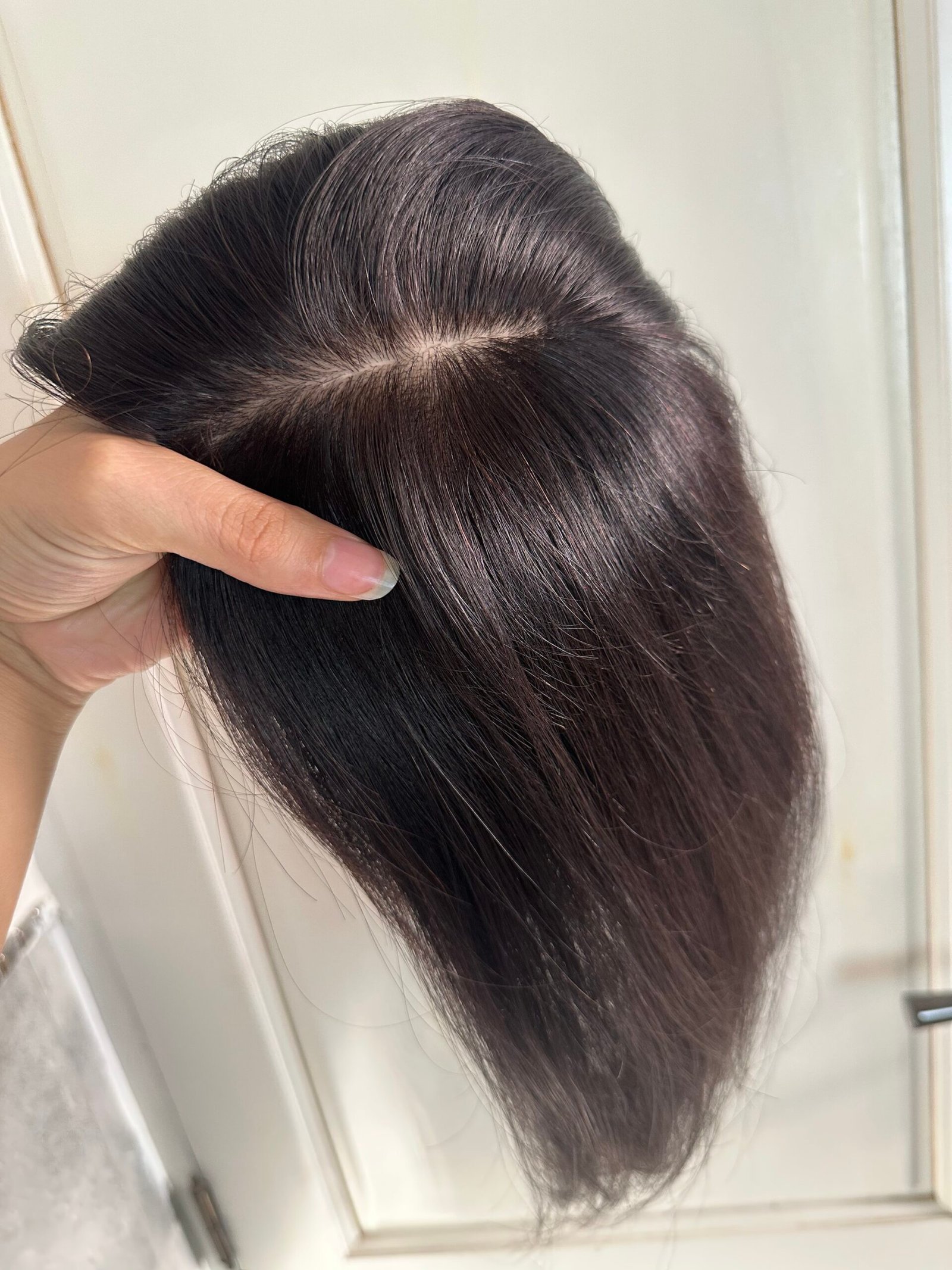 img_0133 بروتاز شعر طبيعي silkbase مقاس16*18 سم الطول 35 سم في لون شاتان فونسي و مارون كلار