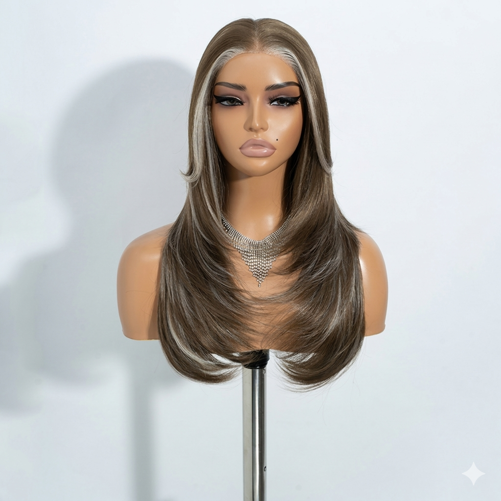 بيريك بيوفيبر طول 24 انش  لون ماشي  يتفرق لاطلاله جد طبيعيه - Copy - Copy - Copy